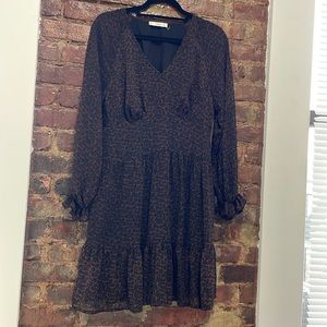 Long Sleeve Floral Mango Dress